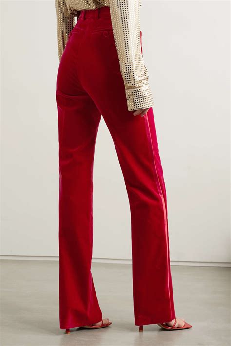 gucci red velvet pants|Gucci official website.